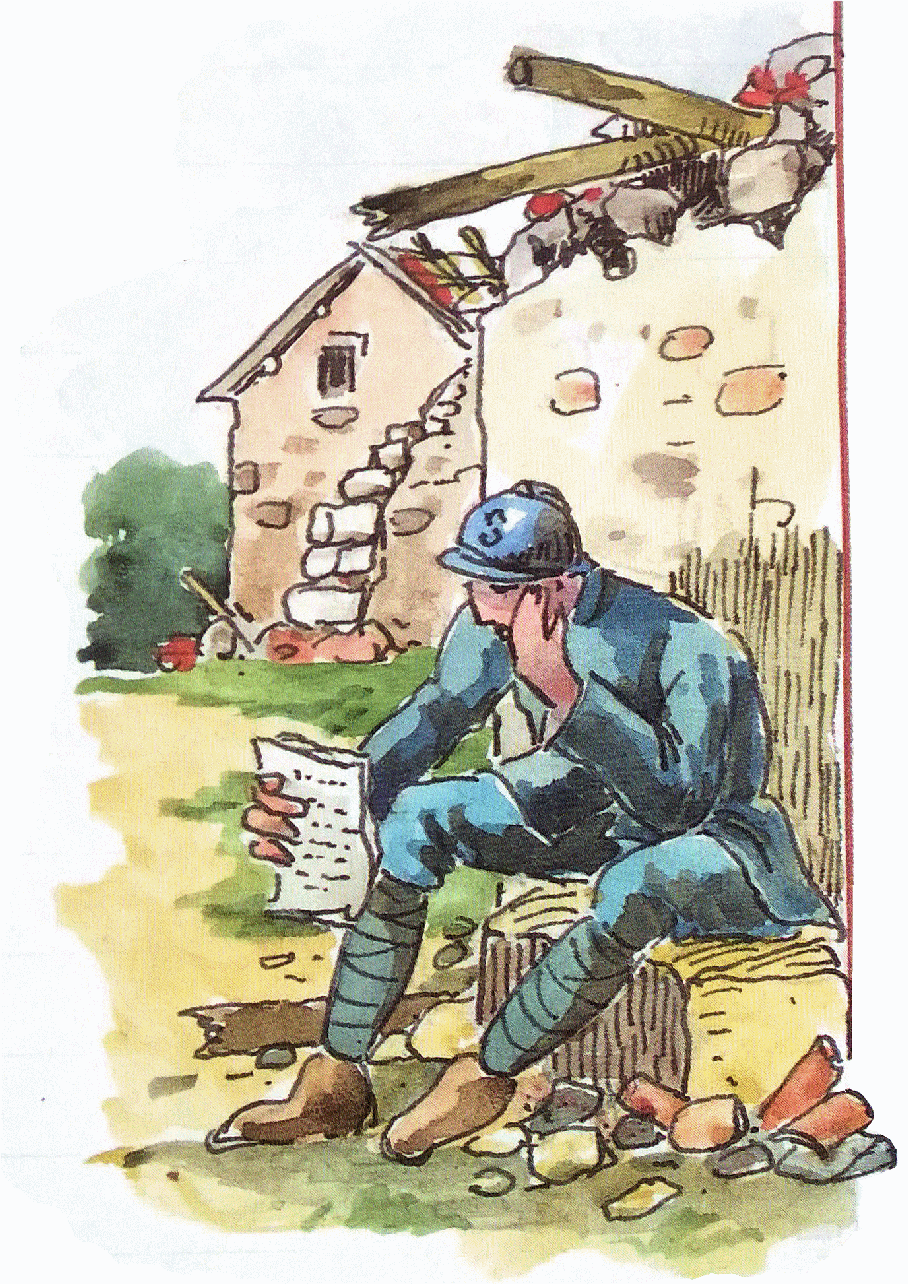 Lecture d'une lettre de l'épouse